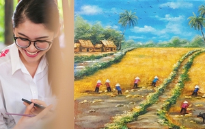 Á hậu Thuỳ Dung mang tranh của người khuyết tật đến Hoa hậu Quốc tế 2017