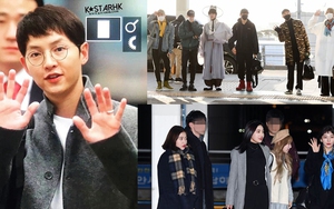 Song Joong Ki cùng dàn sao Hàn 'đổ bộ' sân bay Hong Kong