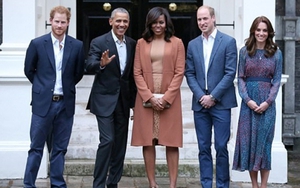 Khoảnh khắc Hoàng tử Harry làm mặt xấu 'dọa' cựu Tổng thống Mỹ Obama