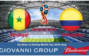Dự đoán có thưởng World Cup 2018: Trận Senegal – Colombia