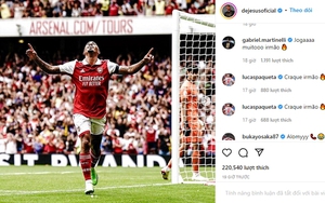 Mục tiêu Arsenal nhiệt tình chúc mừng Jesus