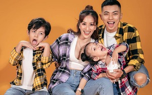 Hai con Khánh Thi - Phan Hiển chuyên nghiệp khi làm mẫu