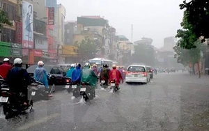 Từ đêm 21 đến ngày 23/6, Bắc Bộ có nơi mưa to