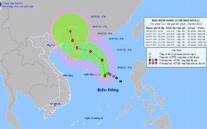 Bão số 1 di chuyển theo hướng Bắc Tây Bắc và khả năng mạnh thêm