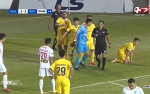 Tranh cãi quả penalty ở phút bù giờ cuối cùng giúp HAGL thắng Nam Định