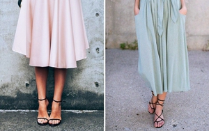 Không phải mọi kiểu giầy đều có thể kết hợp được với chân váy midi