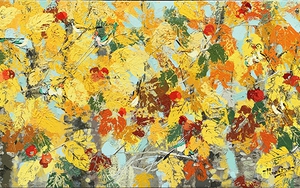 Họa sĩ Nguyễn Thị Hoài Thương phóng to và thu nhỏ không gian