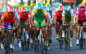 Quàng Văn Cường thắng chặng đầu tiên Tour xe đạp về nông thôn An Giang 2017