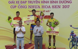 Quốc Cường thâu tóm Áo vàng và Áo xanh giải xe đạp BTV Cúp Ống Nhựa Hoa Sen 2017