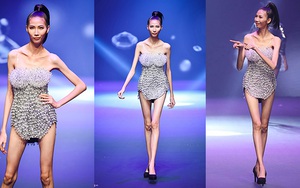 Hoảng hốt Cao Ngân gầy trơ xương đêm chung kết Vietnam's Next Top Model 2017