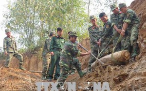 Hủy nổ thành công quả bom Mỹ nặng 150 kg tại thành phố Điện Biên Phủ