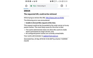 Thông tin về việc mất điện, gây ảnh hưởng đến một số trang tin điện tử và báo điện tử