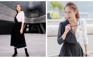Phương Oanh sành điệu trái ngược vẻ quê mùa của Quỳnh 'búp bê'