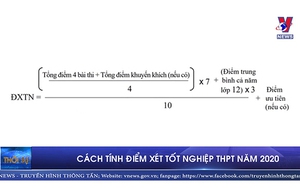 Cách tính điểm xét tốt nghiệp THPT năm 2020