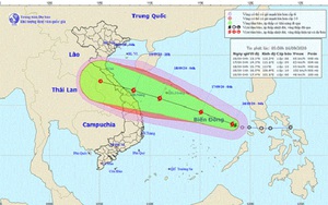 Bão số 5 di chuyển theo hướng Tây Tây Bắc và có khả năng mạnh thêm