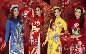 Dàn Hoa - Á hậu Hoàn vũ Việt Nam rạng ngời trong bộ ảnh Tết