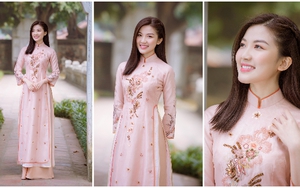 Lương Thanh diện áo dài khoe dáng mảnh mai dịp Tết Nguyên đán 2021