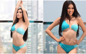 Á hậu Ngọc Thảo trình diễn bikini nóng bỏng tại Miss Grand International