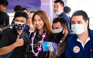 Hoa hậu Thùy Tiên giản dị trong hoạt động từ thiện tại Thái Lan