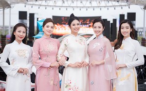 MC Jennifer Phạm, Mai Ngọc khoe nét dịu dàng với áo dài Ngọc Hân