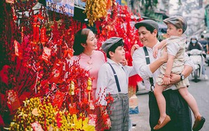 Ảnh đón năm mới 2022 đậm chất Sài Gòn xưa của gia đình Thanh Thúy - Đức Thịnh