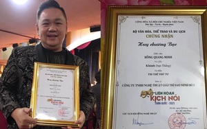 Ồn ào quanh việc Minh Béo được trao huy chương bạc Liên hoan Kịch nói