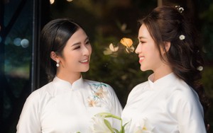 Đỗ Hà trình diễn áo dài '12 mùa hoa' của 'đàn chị' Ngọc Hân