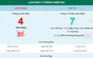 Xem lịch ngày Thất tịch 7/7: Ngày 4 tháng 8 năm 2022 là ngày tốt hay xấu?