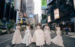 BST váy cưới của NTK Trần Phương Hoa đẹp hút mắt ở Quảng trường Thời đại