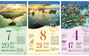 Vẻ đẹp biển đảo Việt Nam trên bộ lịch 2023 'Đất nước nhìn từ biển'