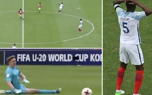 Hậu vệ Chelsea phản lưới nhà từ... giữa sân khiến U20 Anh đánh rơi chiến thắng