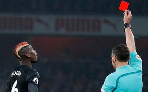 Pogba bị đuổi vì phạm lỗi ác ý, nghỉ trận derby Manchester