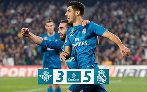 Real Betis 3-5 Real Madrid: Asensio lập cú đúp, Ronaldo giữ vững phong độ
