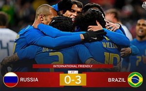 Giao hữu quốc tế: Brazil đè bẹp Nga 3-0, Pháp thua sốc Colombia