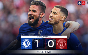 Video clip bàn thắng Chelsea 1-0 M.U: Eden Hazard trở thành người hùng. Chelsea vô địch FA Cup