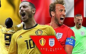 Xem trực tiếp Bỉ vs Anh (21h00, 14/7), tranh hạng Ba World Cup 2018