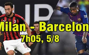 Link xem trực tiếp AC Milan vs Barcelona (07h05,05/8)