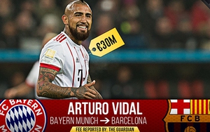 Barca xác nhận Arturo Vidal sẽ kí hợp đồng 3 năm với CLB