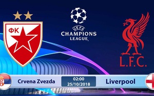 Trực tiếp Crvena Zvezda vs Liverpool (00h55, 07/11) trên kênh nào?