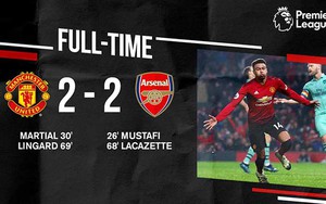 Video clip bàn thắng M.U 2-2 Arsenal: 'Tội đồ' De Gea và Rojo