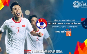 VTC3 VTV5 trực tiếp. Soi kèo U23 Việt Nam vs Thái Lan (20h00, 26/3). Kèo bóng đá