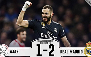 VIDEO Ajax 1-2 Real Madrid: Real đặt một chân vào Tứ kết Champions League