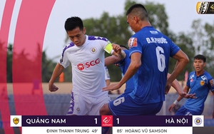 VIDEO bàn thắng Quảng Nam 1-1 Hà Nội FC