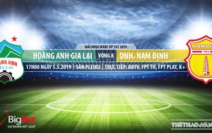 HAGL vs Nam Định: Trực tiếp bóng đá và nhận định (17h ngày 5/5), V League 2019 vòng 8