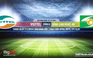 Viettel vs SLNA: Trực tiếp bóng đá và nhận định (19h ngày 5/5), V League 2019 vòng 8