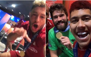 Cầu thủ Liverpool ăn mừng cực sung trong phòng thay đồ sau khi vô địch C1
