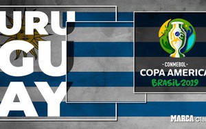 Uruguay: Danh sách thi đấu chính thức. Lịch thi đấu Copa America 2019