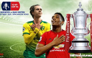 Soi kèo bóng đá Norwich vs MU. Trực tiếp bóng đá Vòng tứ kết cúp FA