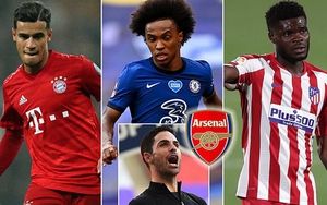 Đội hình trong mơ của Arsenal nếu chiêu mộ được Coutinho, Willian và Partey