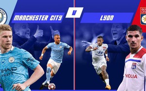 KẾT QUẢ BÓNG ĐÁ: Man City 1-3 Lyon: Sterling bỏ lỡ khó tin, Man City bị loại đầy cay đắng